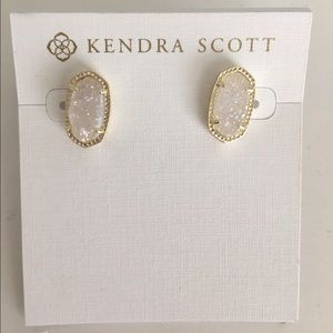NWOT Kendra scott Ellie stud - iridescent drusy