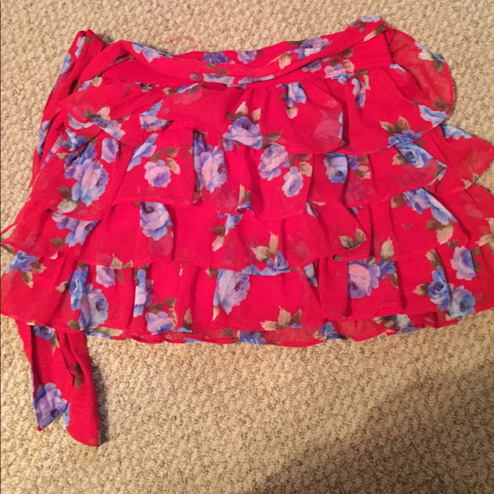 Floral/sheer skirt