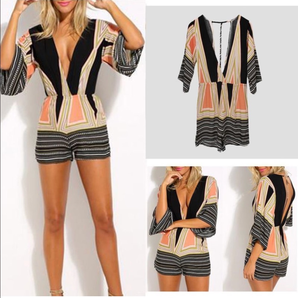 NEW V-neck Romper! Sz S.