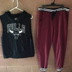 SOLD ON M / Chicago Bulls Hoodie+Maroon Sweats