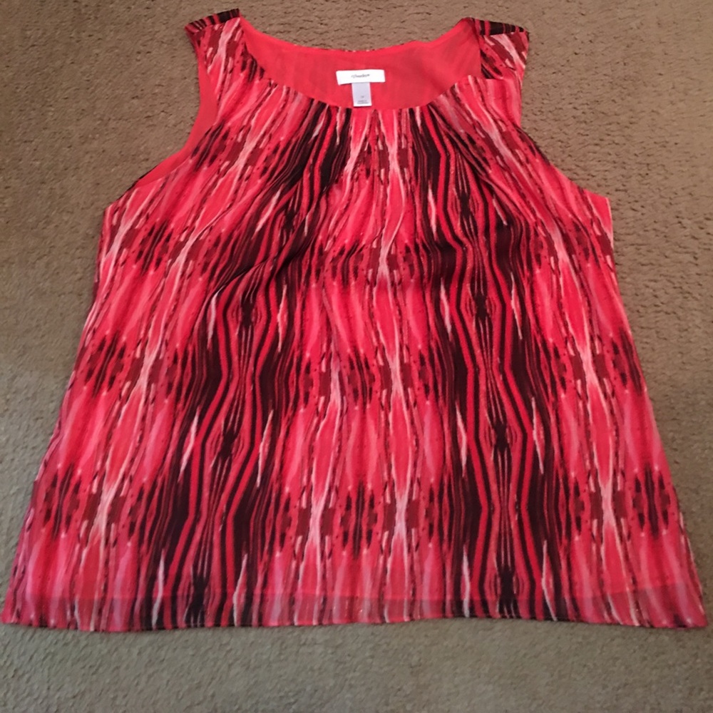 1x cj banks tank top shimmery print with lining