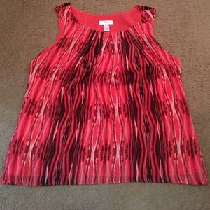 1x cj banks tank top shimmery print with lining