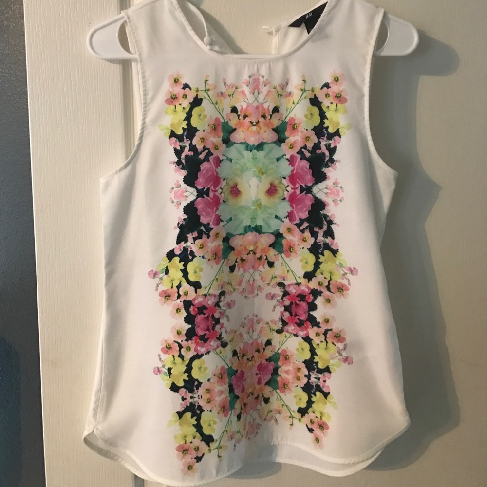 White floral top