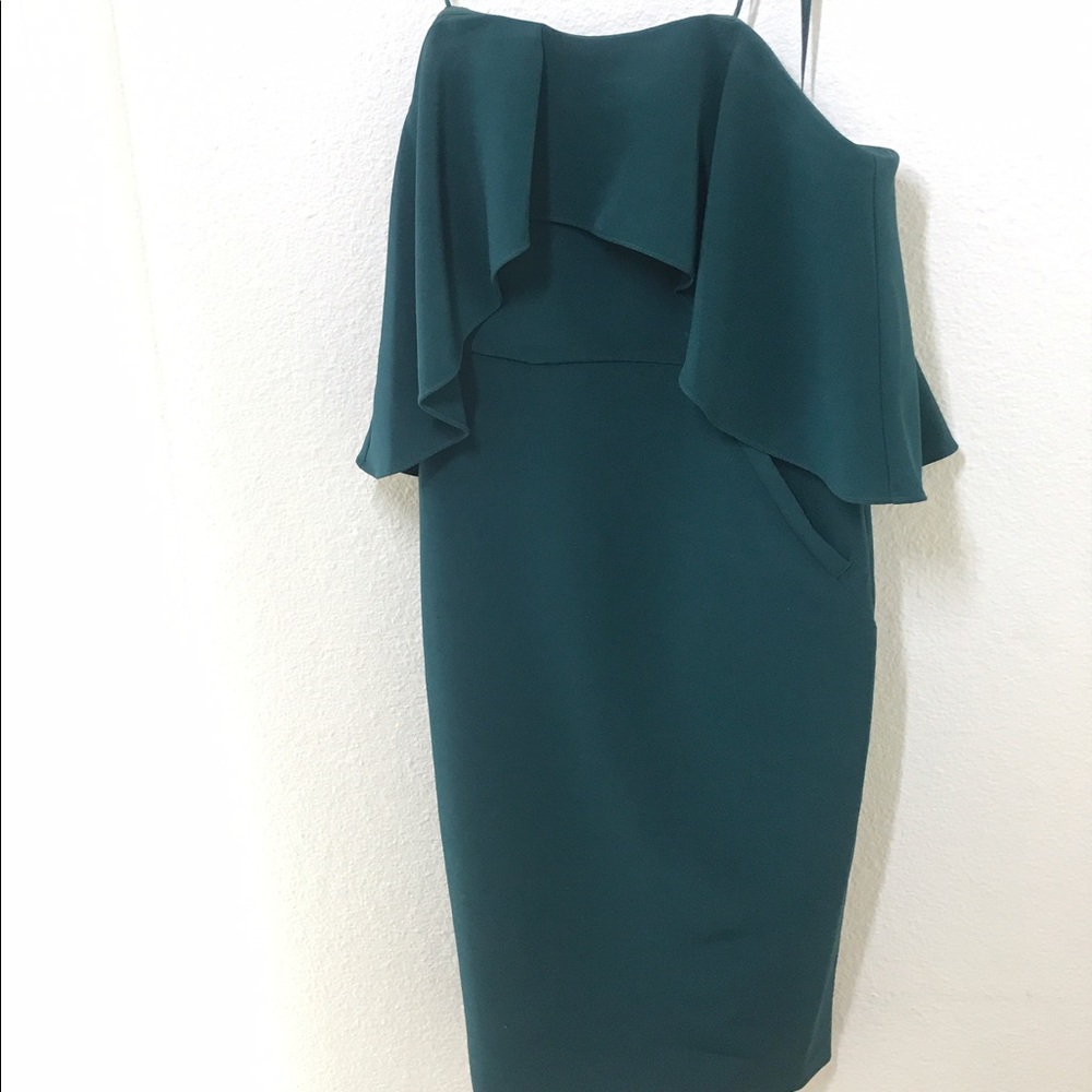 Green wavy top dress