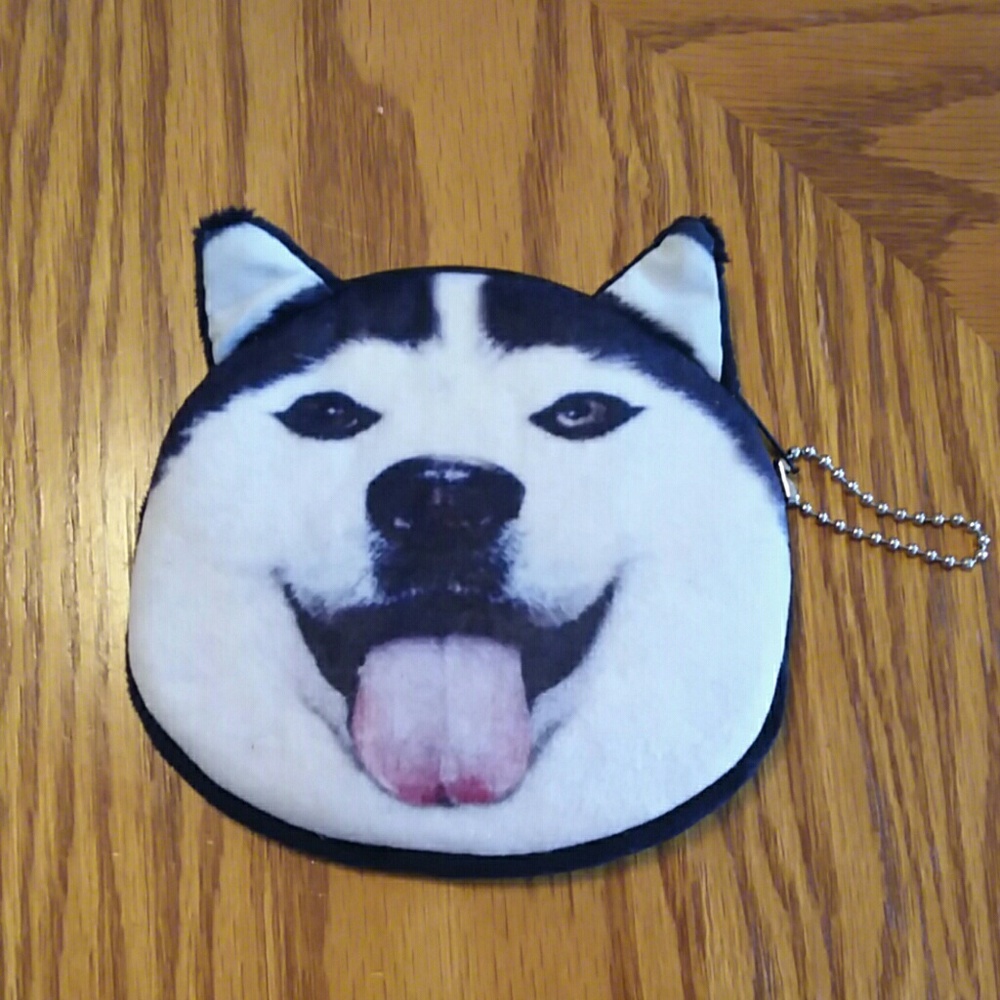 Dog zipper coin purse