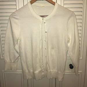J. Crew sz S white cardigan