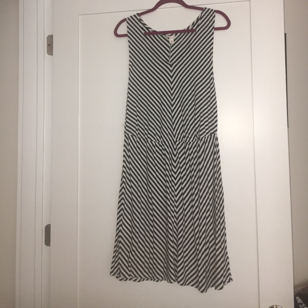 Merona black and white striped dress