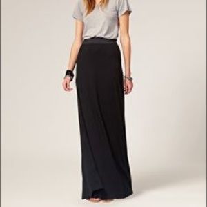 Long, black maxi skirt