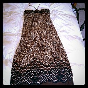 Animal print maxi dress