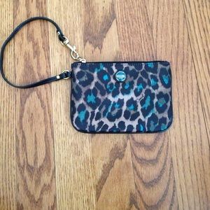 Cheetah print Coach wristlet