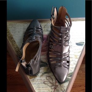 Silver Flat Bootie Shoe