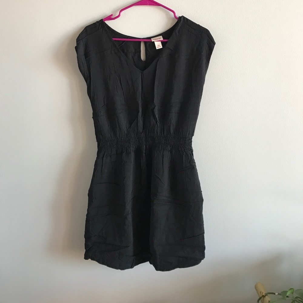 Black target dress