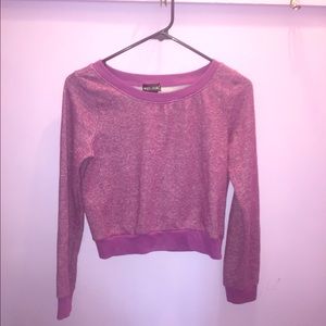 Purple cropped sweatshirt