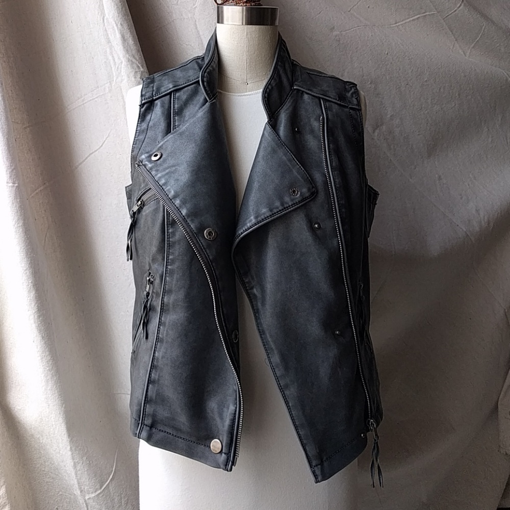 NWOT Last Kiss vegan leather vest