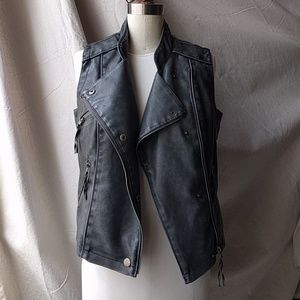 NWOT Last Kiss vegan leather vest