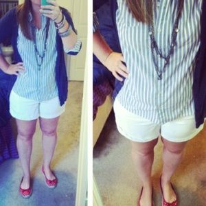 Striped button down