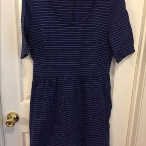 Blue on blue striped dress