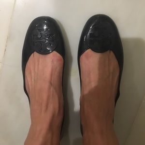 Tory Burch navy jelly flats NEVER WORN