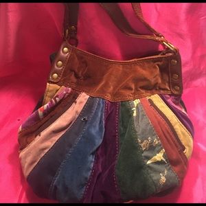 Velvet patchwork lucky bag