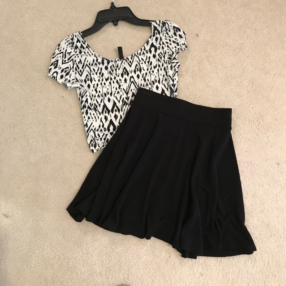 Skirt and crop top bundle!!!