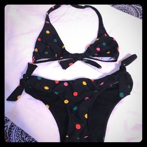 Black Polka Dot Bikini 👙