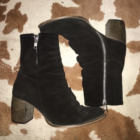 jeffrey campbell black suede booties