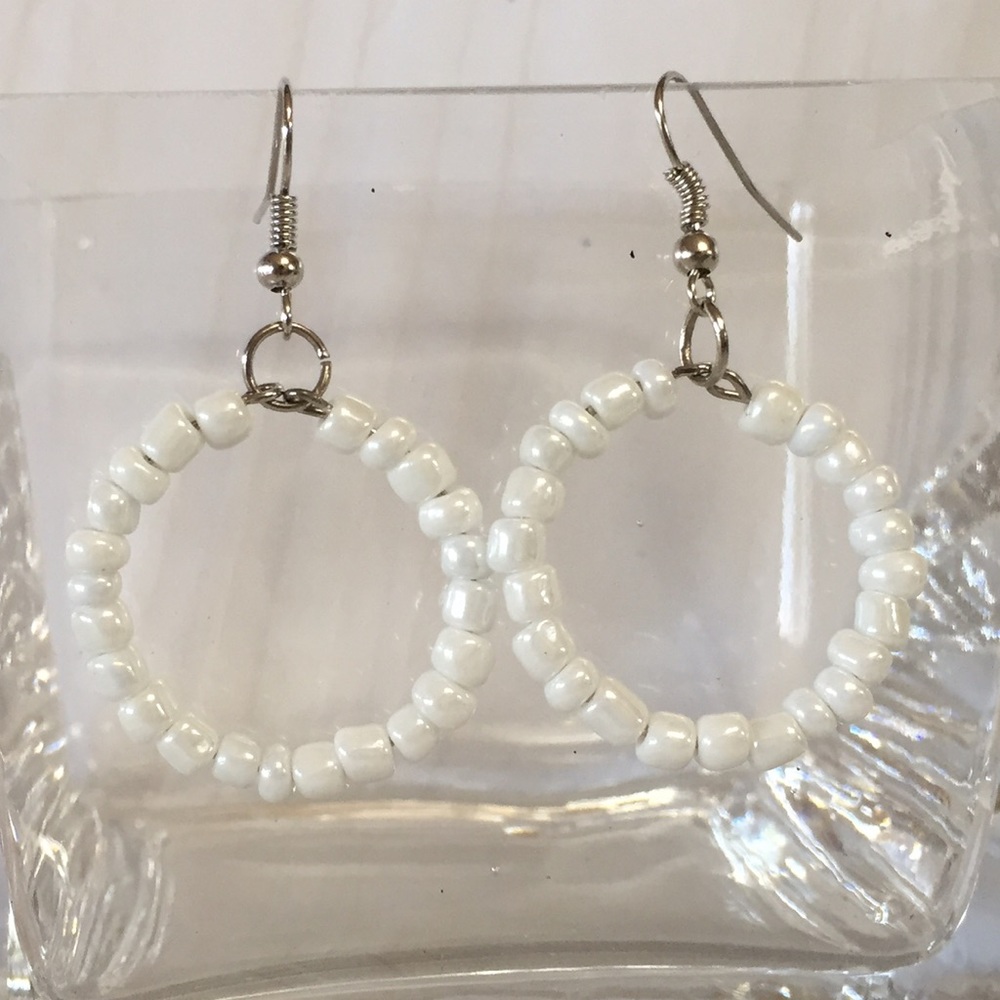 Beaded hoop earrings