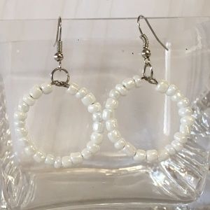 Beaded hoop earrings