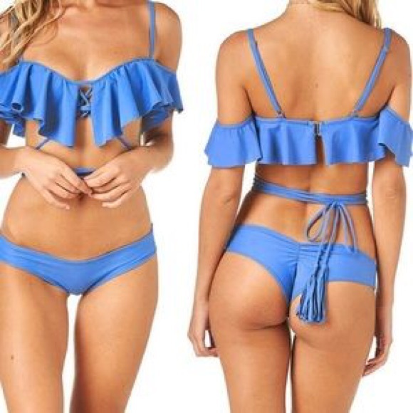 UNDER $30 CLOSET CLEAR OUT   RUFFLED BIKINI - Picture 2 of 8