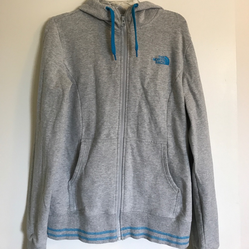Grey North Face Zip Up