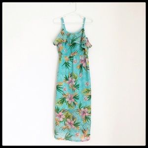 Xhilaration Hawaiian Print Long Dress