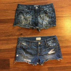 2 Pairs Aeropostale Jean Shorts