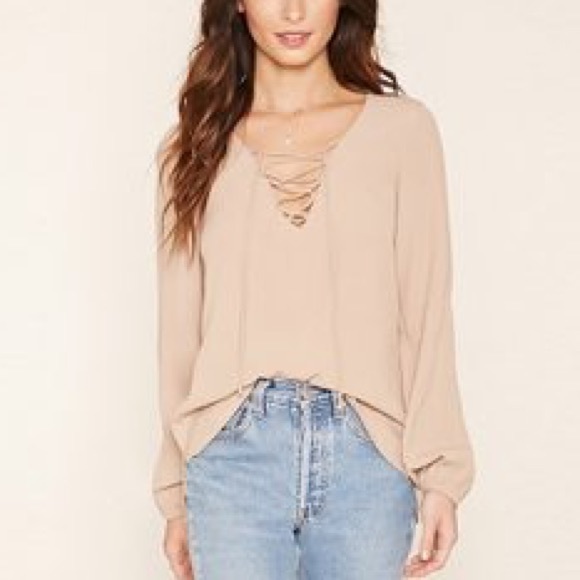 Forever 21 Tops - Forever 21 Lace Up Top