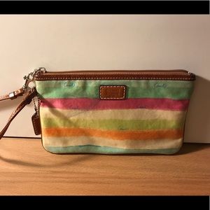 Coach multicolor wristlet