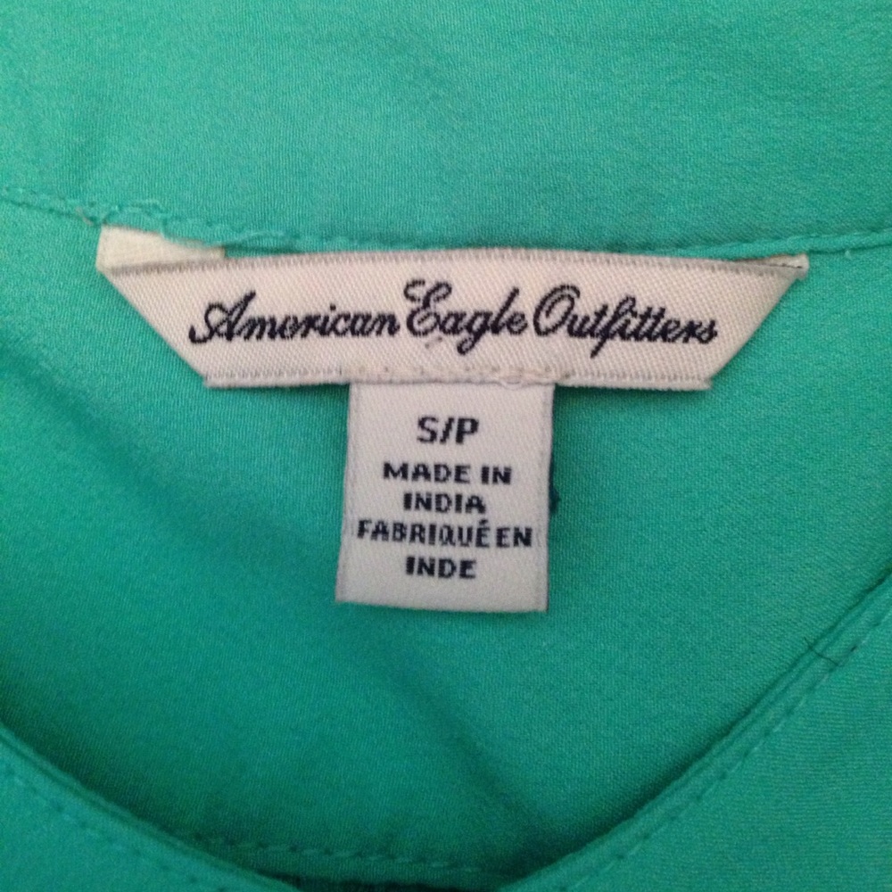 American Eagle green sleeveless blouse size small - Picture 2 of 4