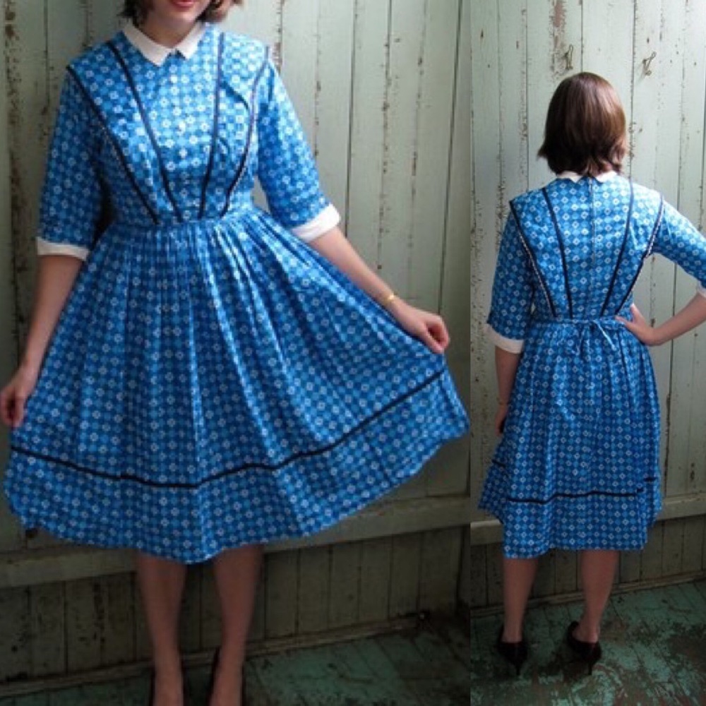 Vintage pioneer western 60s dress