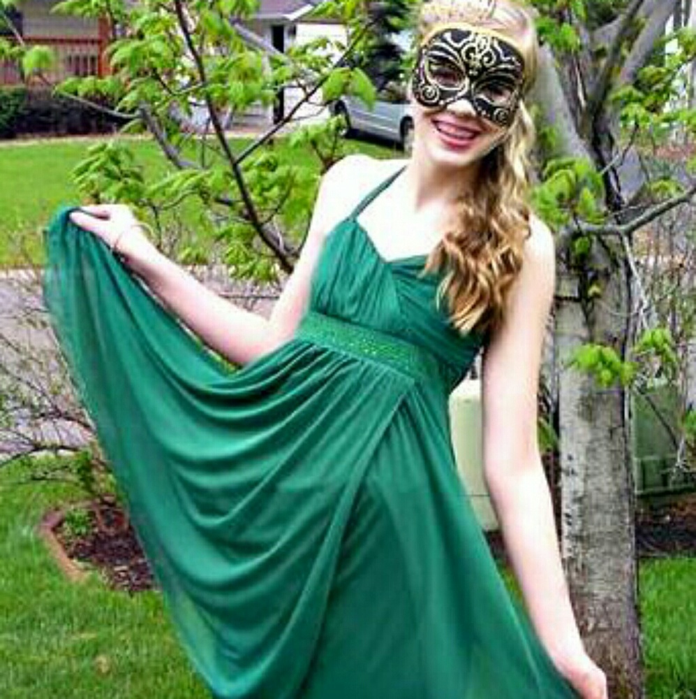 Flirty Emerald High-low Dress