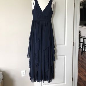 Floor length Navy Gown