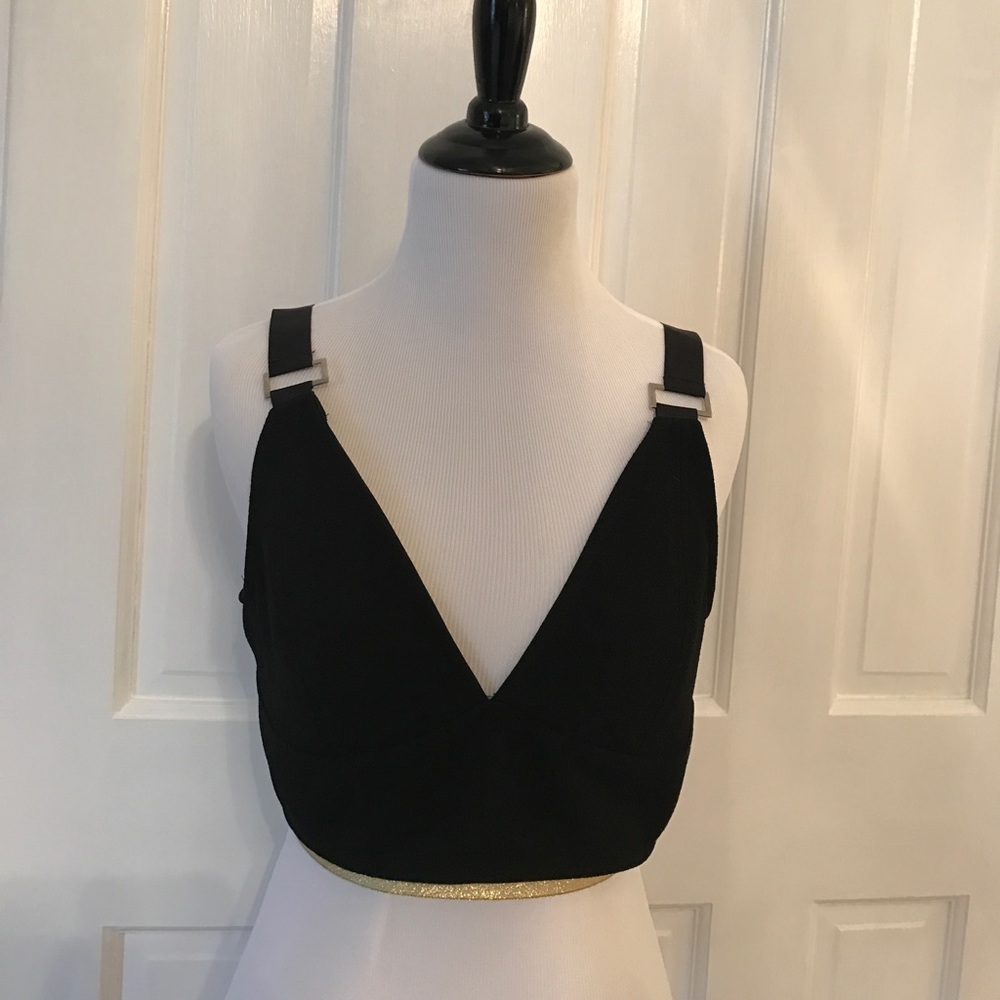 TopShop Black Crop top