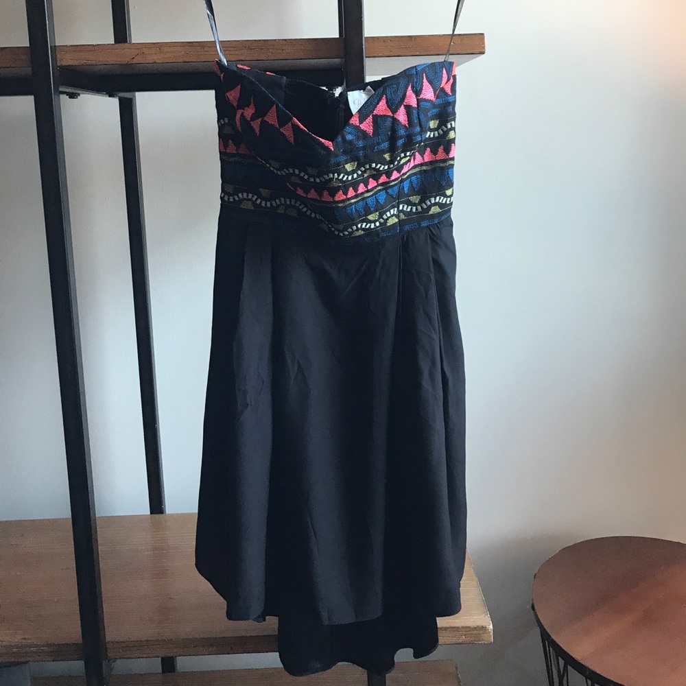 Parker Strapless Silk Hi-Low Dress