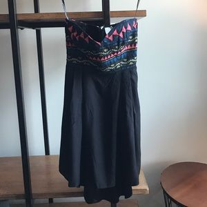 Parker Strapless Silk Hi-Low Dress