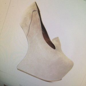 Jeffrey Campbell Heelless Suede Shoes
