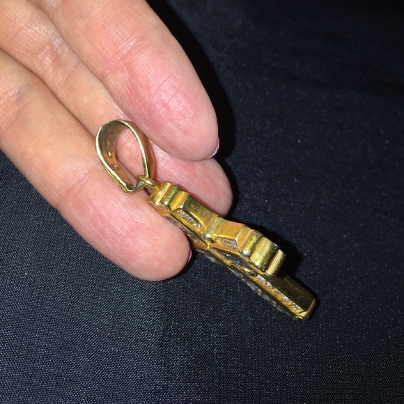 Vtg vermeil cross pendant - Picture 4 of 5