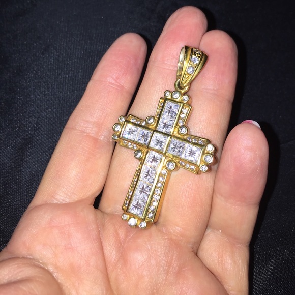 Vtg vermeil cross pendant - Picture 5 of 5