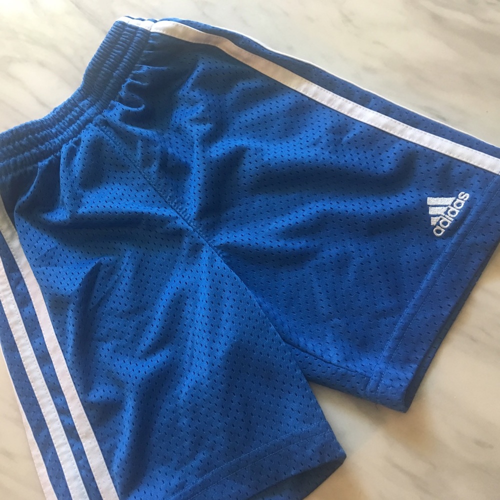 Adidas boys sz 3t EUC blue athletic shorts