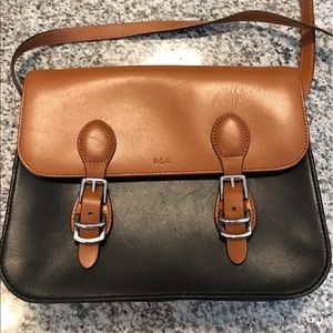 Ralph Lauren 2 tone crossbody satchel