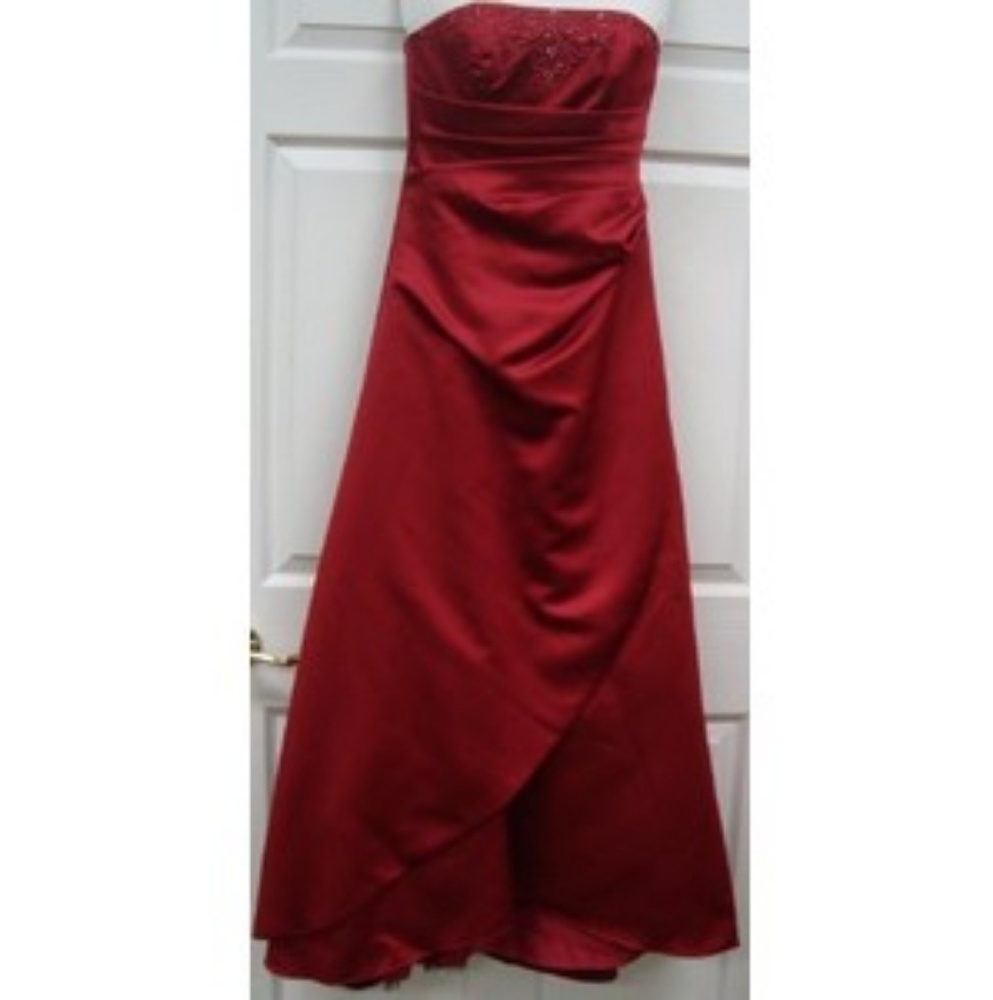 Red bridesmaid gown