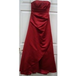 Red bridesmaid gown