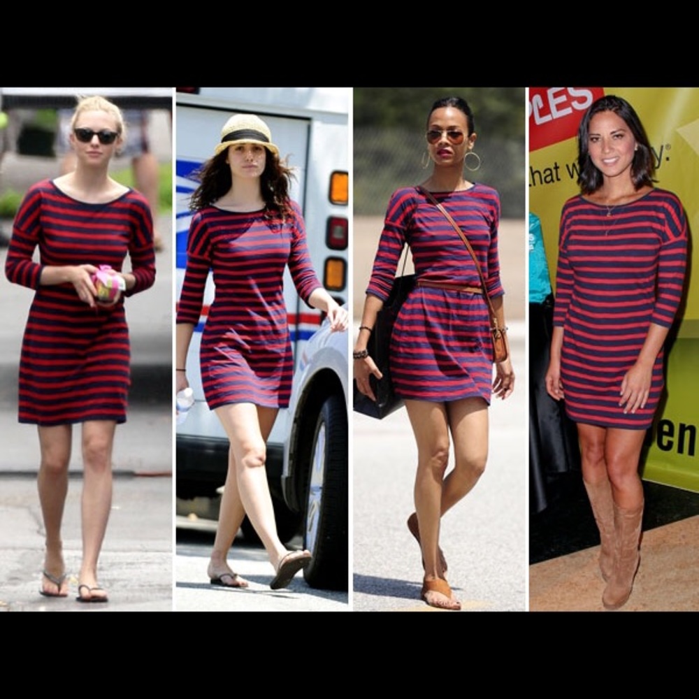 Express striped mini dress