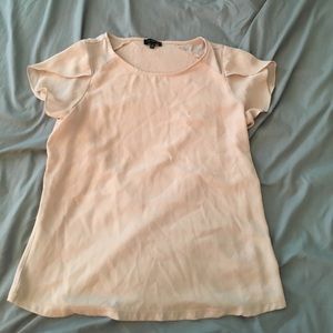 Dusty pink flutter sleeve top